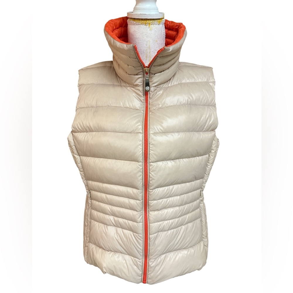 Vince Camuto Quilted Down Puffer Vest Women's Full Zip Funnel Neck Packable L